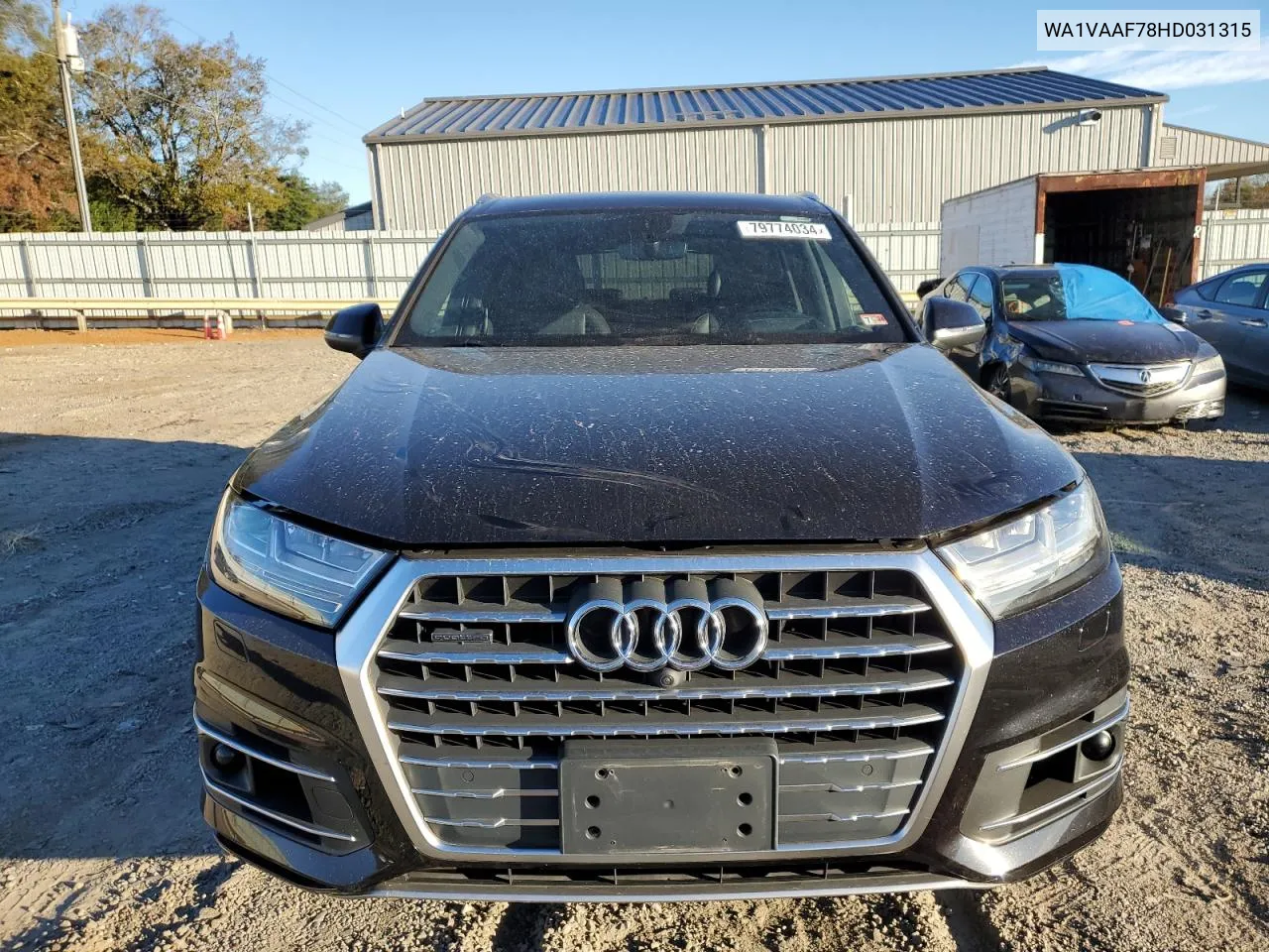 2017 Audi Q7 Prestige VIN: WA1VAAF78HD031315 Lot: 79774034