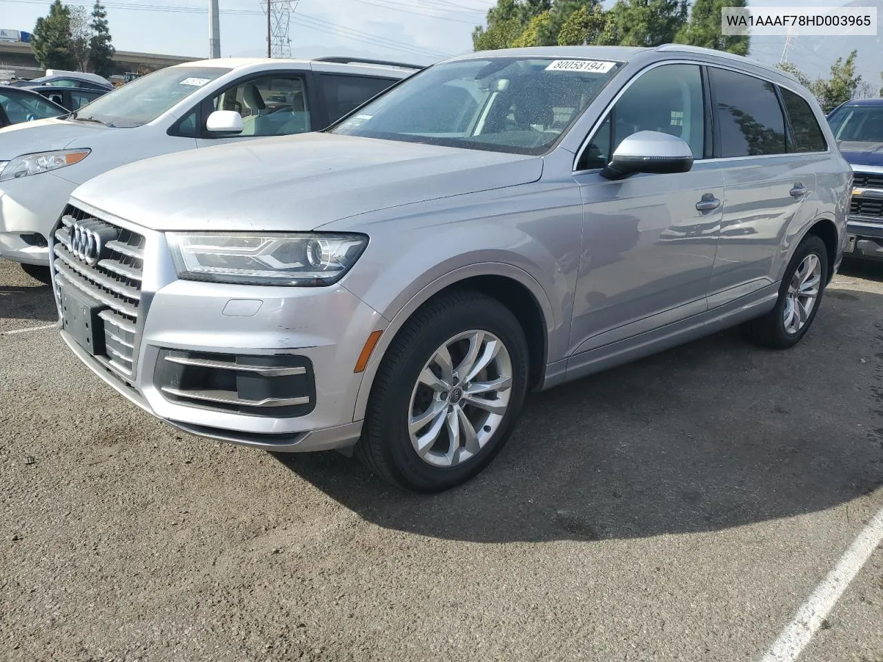 2017 Audi Q7 Premium VIN: WA1AAAF78HD003965 Lot: 80058194