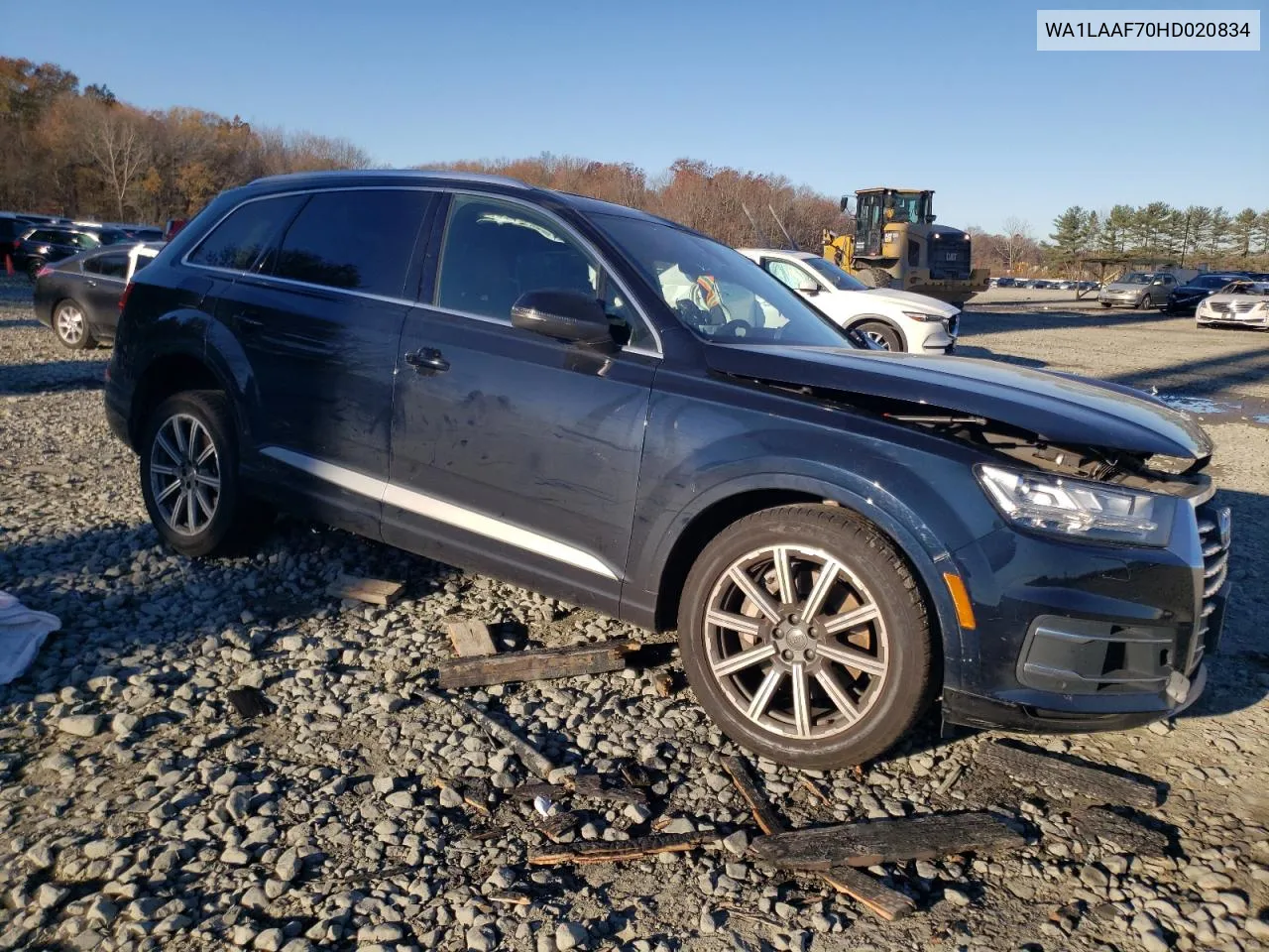 2017 Audi Q7 Premium Plus VIN: WA1LAAF70HD020834 Lot: 80362334