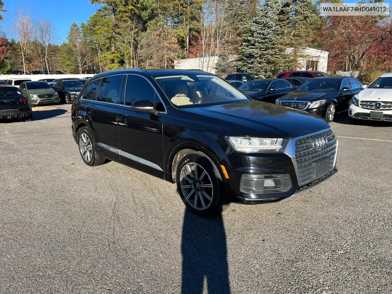 2017 Audi Q7 Premium Plus VIN: WA1LAAF74HD049012 Lot: 81001004