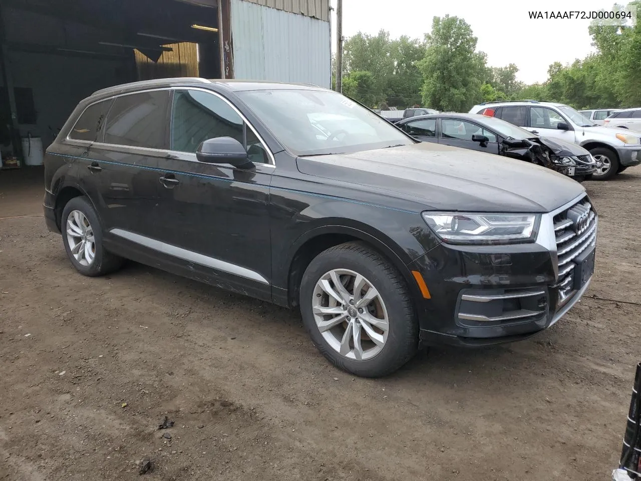 2018 Audi Q7 Premium VIN: WA1AAAF72JD000694 Lot: 55625414