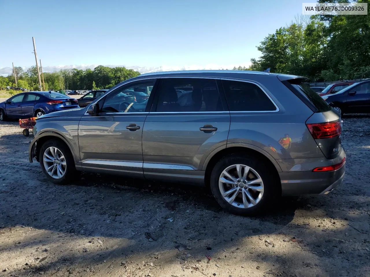 2018 Audi Q7 Premium Plus VIN: WA1LAAF76JD009326 Lot: 60083654