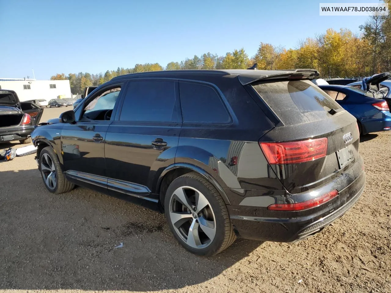 2018 Audi Q7 Technik S-Line VIN: WA1WAAF78JD038694 Lot: 72012444