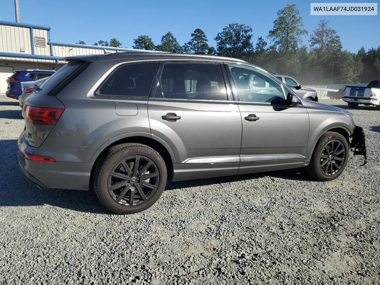 2018 Audi Q7 Premium Plus VIN: WA1LAAF74JD031924 Lot: 75770984