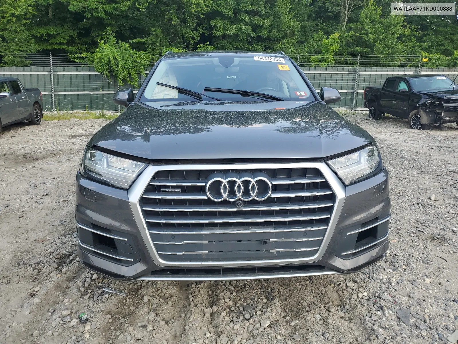 2019 Audi Q7 Premium Plus VIN: WA1LAAF71KD000888 Lot: 64372834