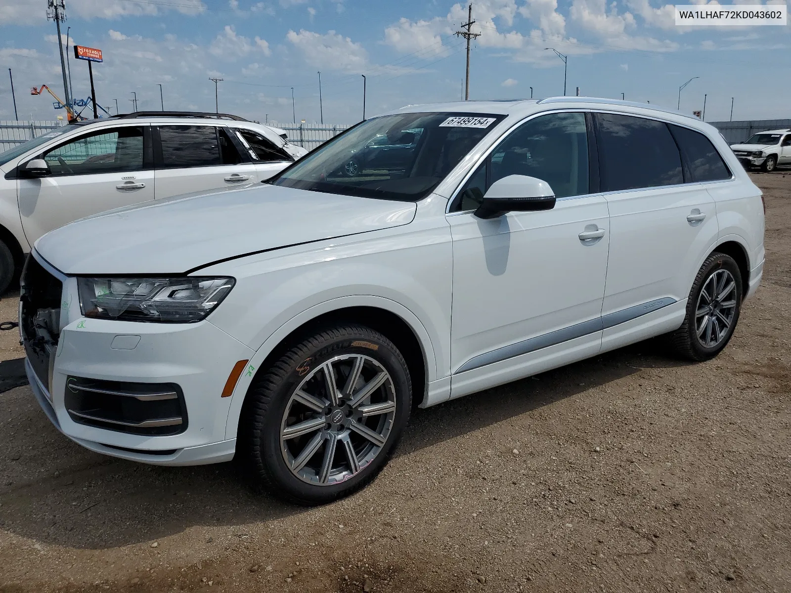 2019 Audi Q7 Premium Plus VIN: WA1LHAF72KD043602 Lot: 67499154