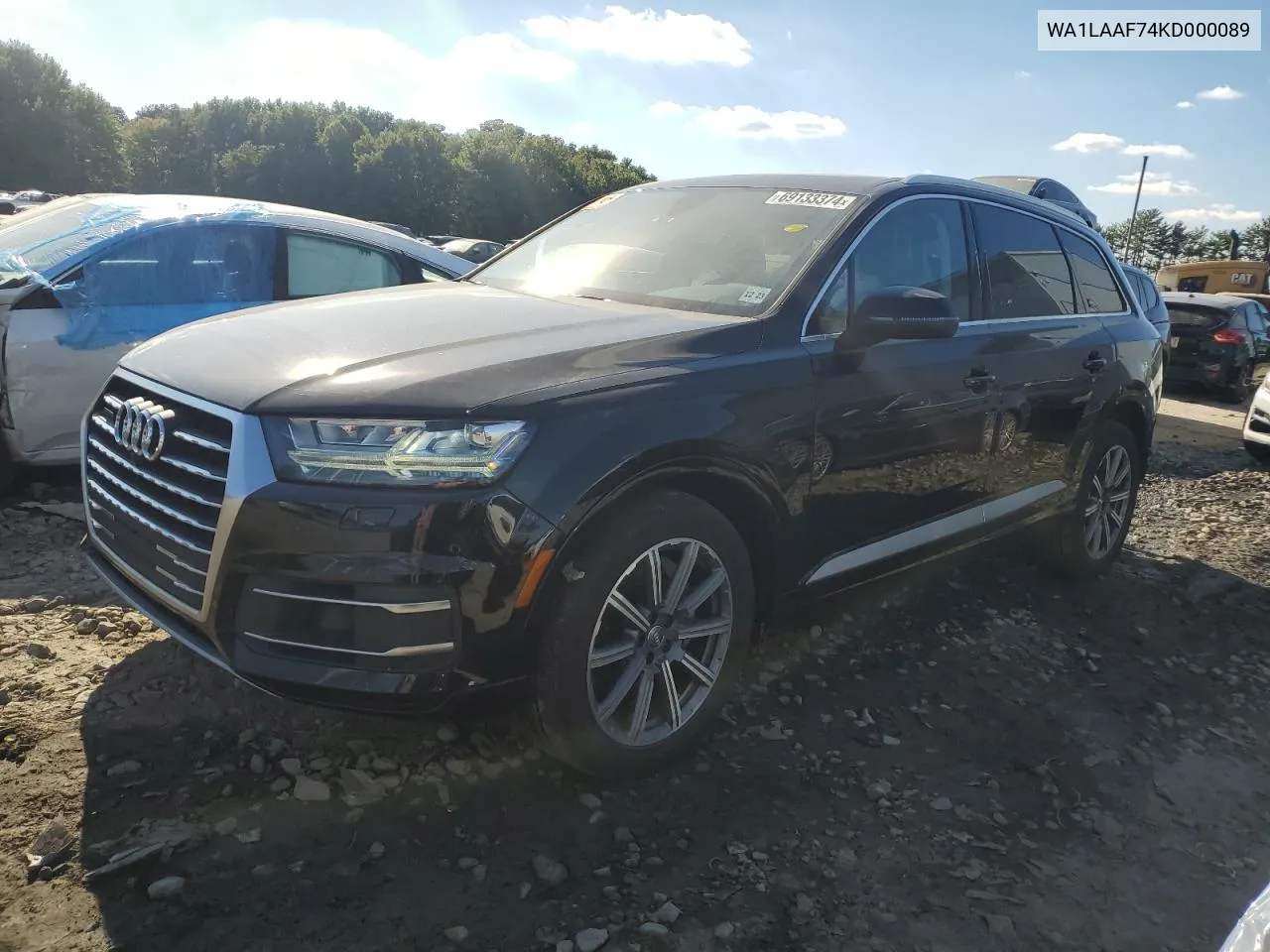 2019 Audi Q7 Premium Plus VIN: WA1LAAF74KD000089 Lot: 69133374