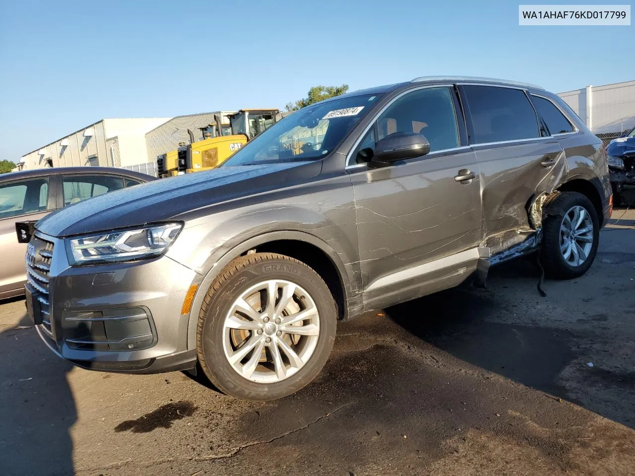 2019 Audi Q7 Premium VIN: WA1AHAF76KD017799 Lot: 69190874