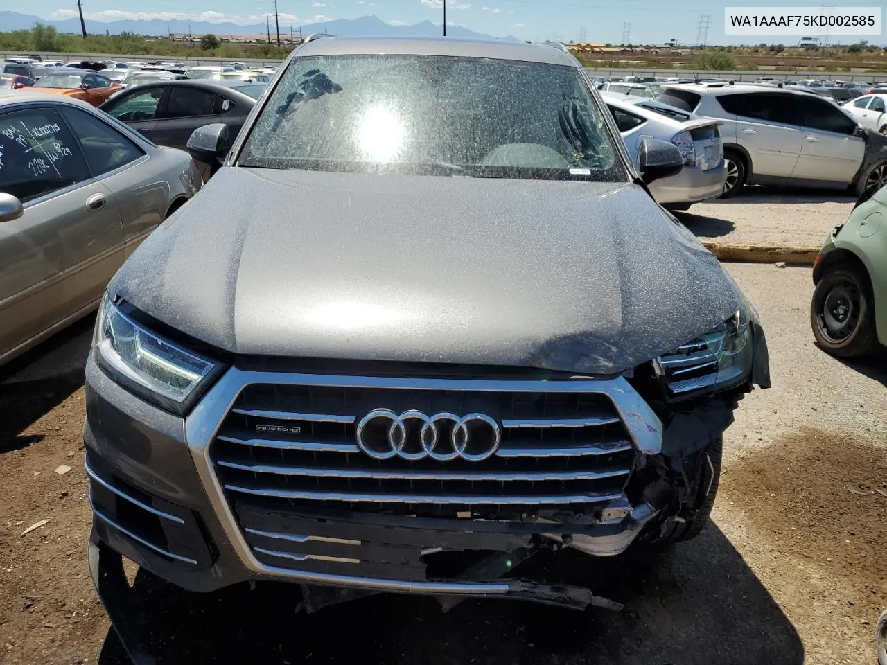 2019 Audi Q7 Premium VIN: WA1AAAF75KD002585 Lot: 69989224