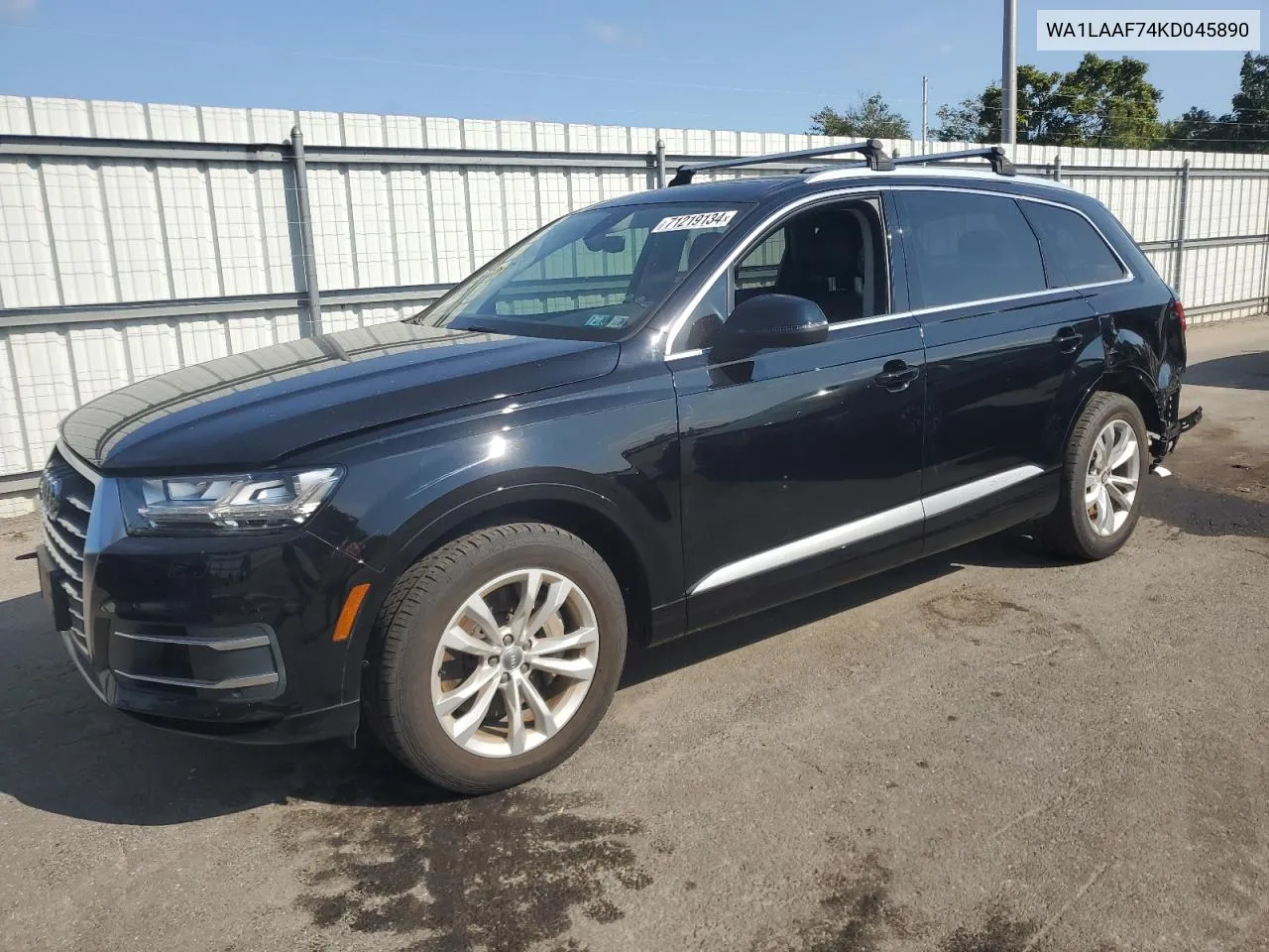 2019 Audi Q7 Premium Plus VIN: WA1LAAF74KD045890 Lot: 71219134