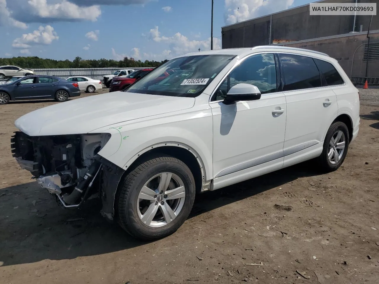 2019 Audi Q7 Premium Plus VIN: WA1LHAF70KD039693 Lot: 71352524