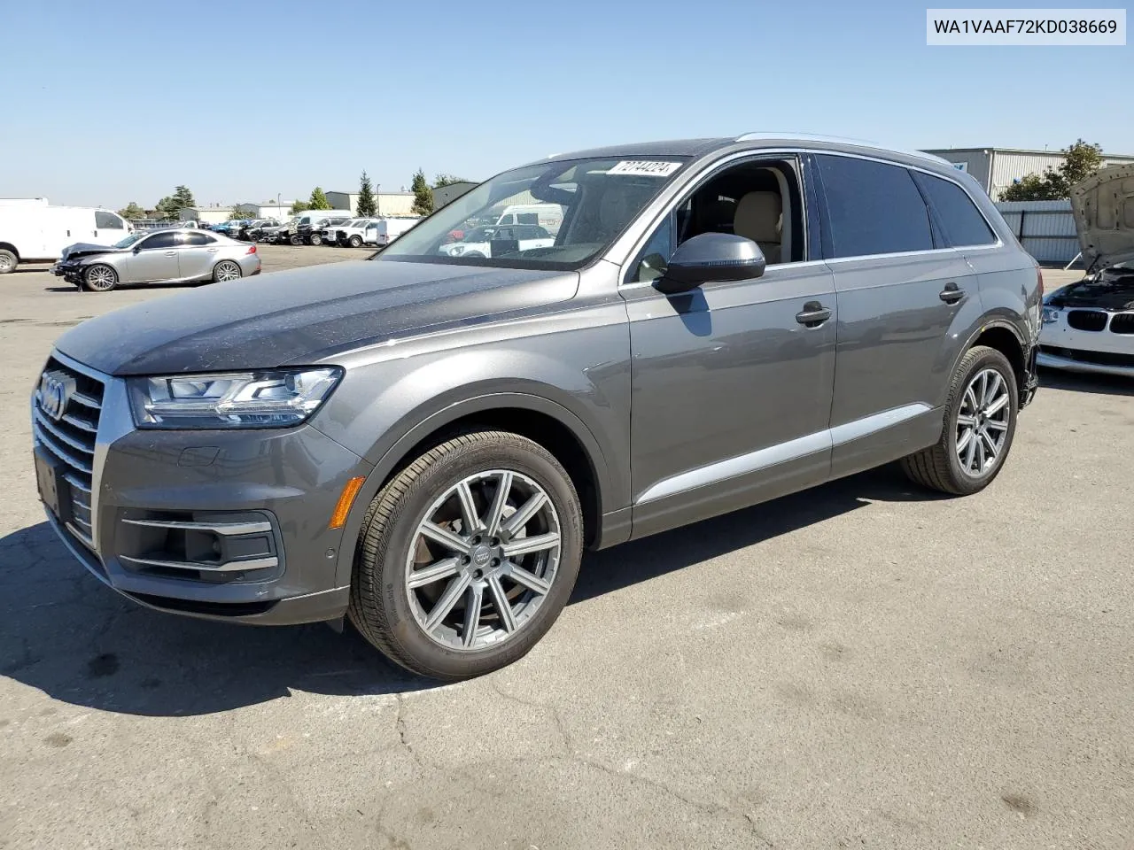 2019 Audi Q7 Prestige VIN: WA1VAAF72KD038669 Lot: 72744224