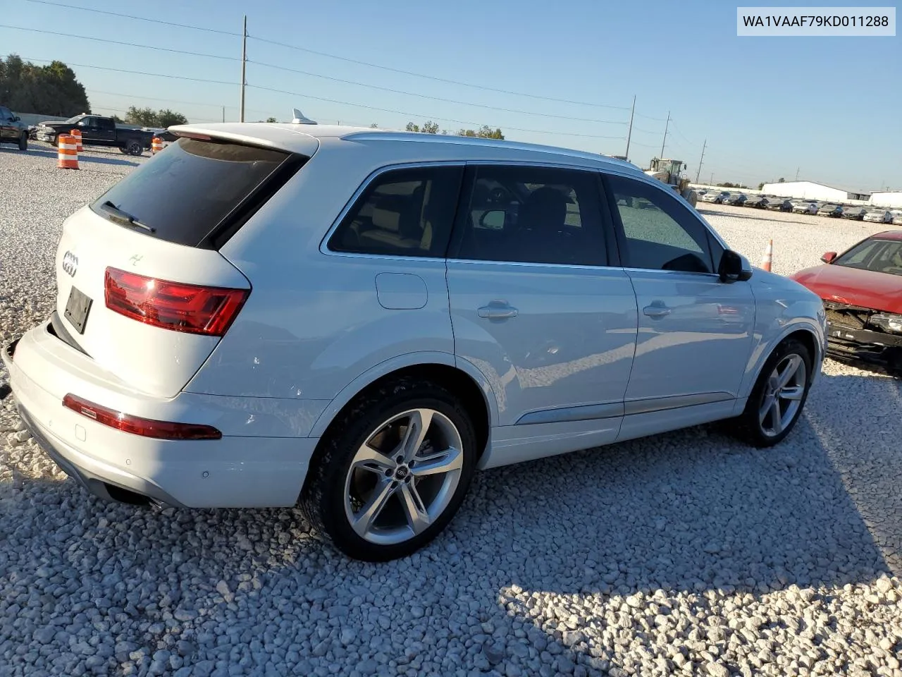 2019 Audi Q7 Prestige VIN: WA1VAAF79KD011288 Lot: 72762824