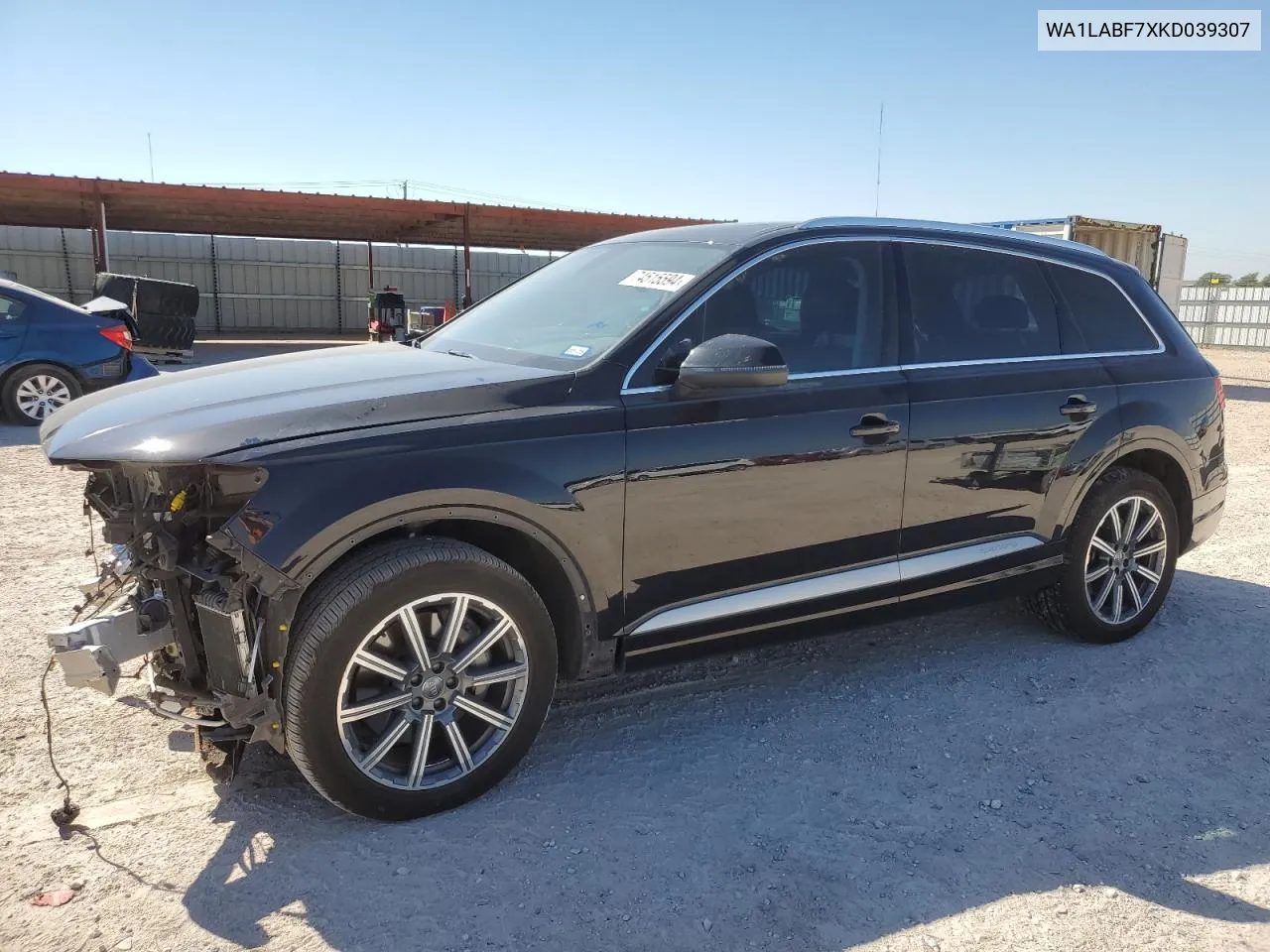 2019 Audi Q7 Premium Plus VIN: WA1LABF7XKD039307 Lot: 74515594