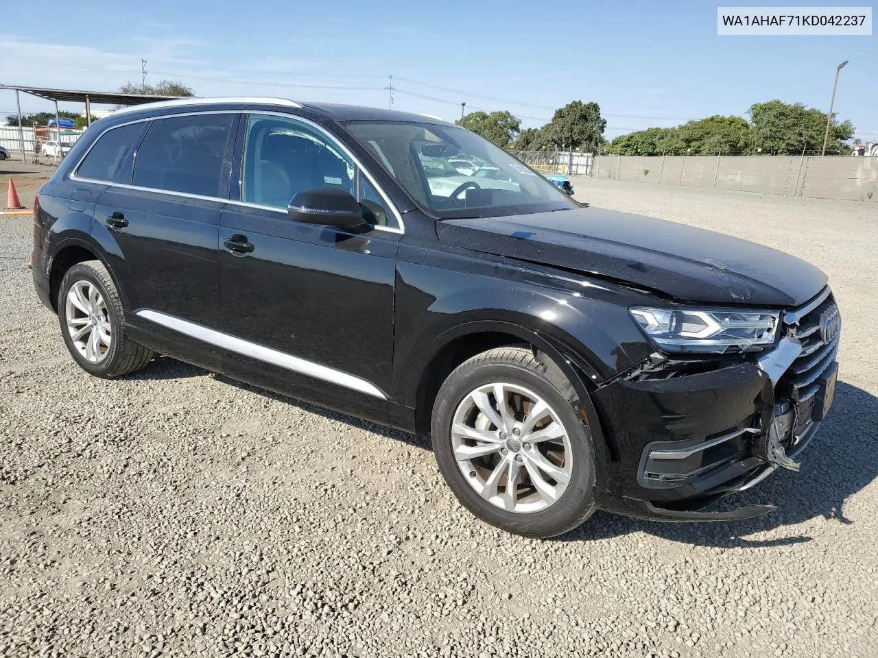 2019 Audi Q7 Premium VIN: WA1AHAF71KD042237 Lot: 74838294