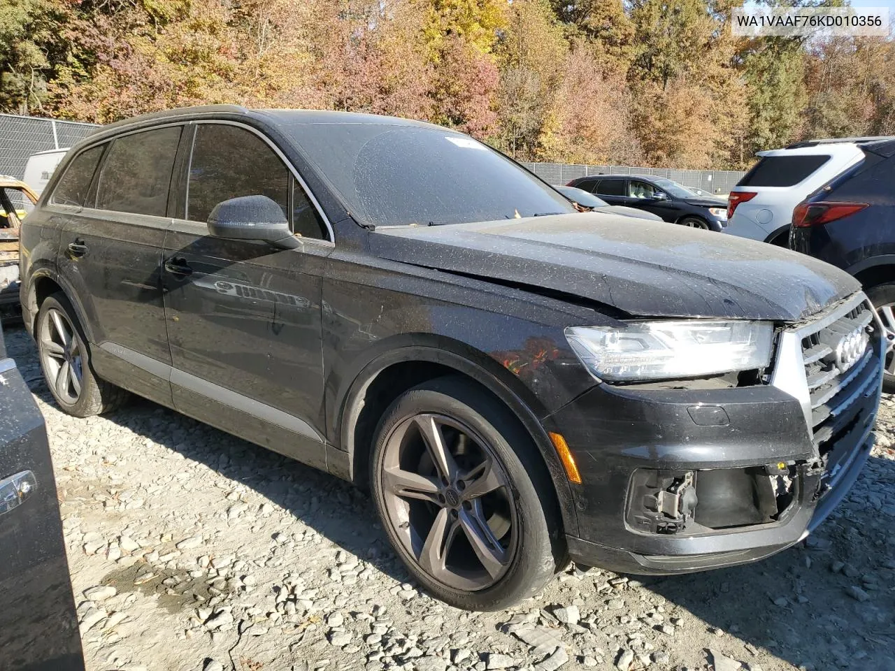 2019 Audi Q7 Prestige VIN: WA1VAAF76KD010356 Lot: 75014414