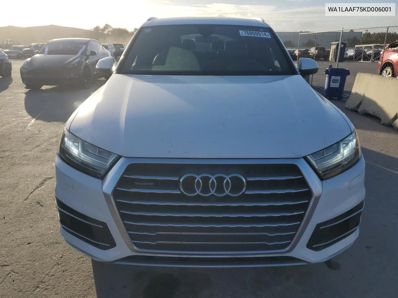 2019 Audi Q7 Premium Plus VIN: WA1LAAF75KD006001 Lot: 76809514