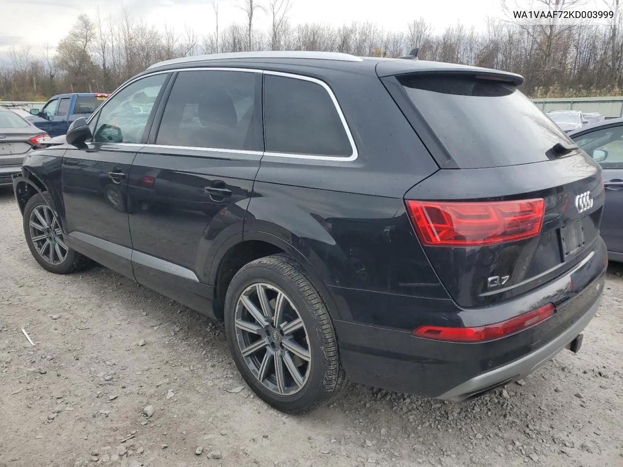 2019 Audi Q7 Prestige VIN: WA1VAAF72KD003999 Lot: 77610564