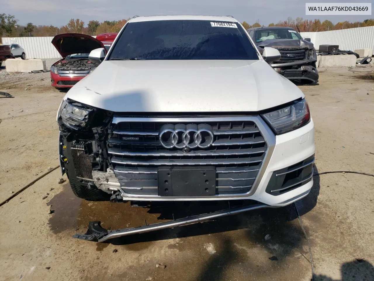 2019 Audi Q7 Premium Plus VIN: WA1LAAF76KD043669 Lot: 77682194