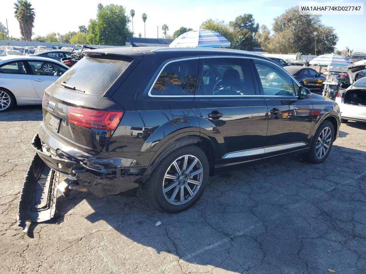 2019 Audi Q7 Premium VIN: WA1AHAF74KD027747 Lot: 79446024