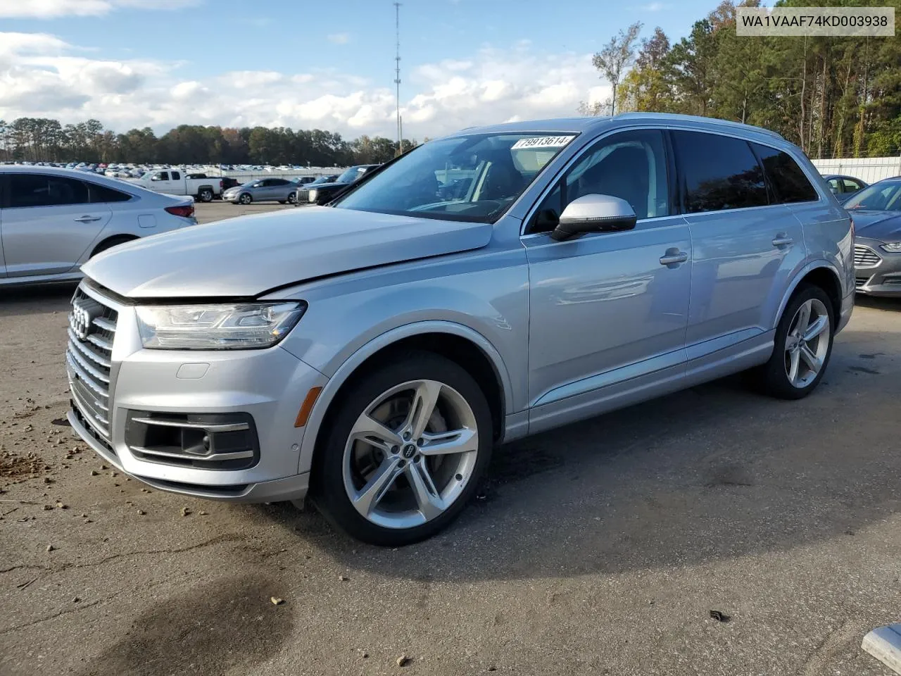 2019 Audi Q7 Prestige VIN: WA1VAAF74KD003938 Lot: 79913614