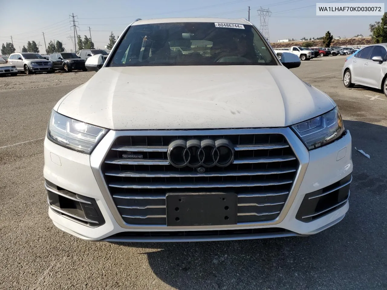 2019 Audi Q7 Premium Plus VIN: WA1LHAF70KD030072 Lot: 80486744