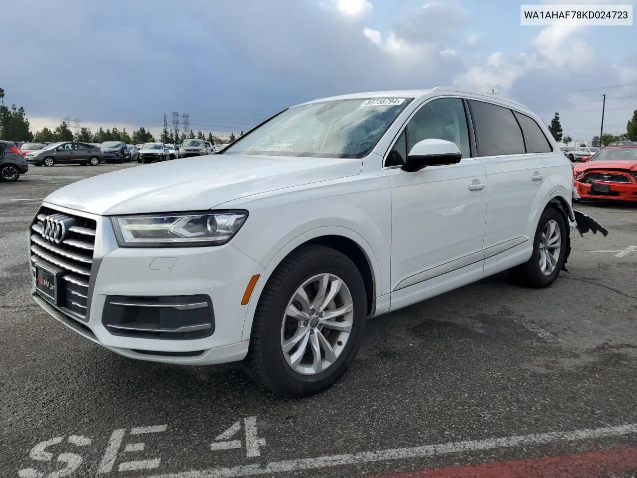 2019 Audi Q7 Premium VIN: WA1AHAF78KD024723 Lot: 80738794