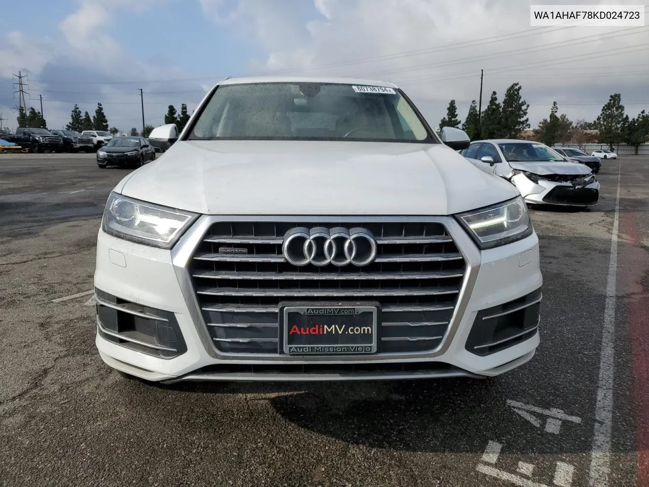 2019 Audi Q7 Premium VIN: WA1AHAF78KD024723 Lot: 80738794