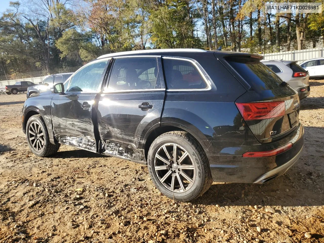 2019 Audi Q7 Premium Plus VIN: WA1LHAF71KD025981 Lot: 81334394