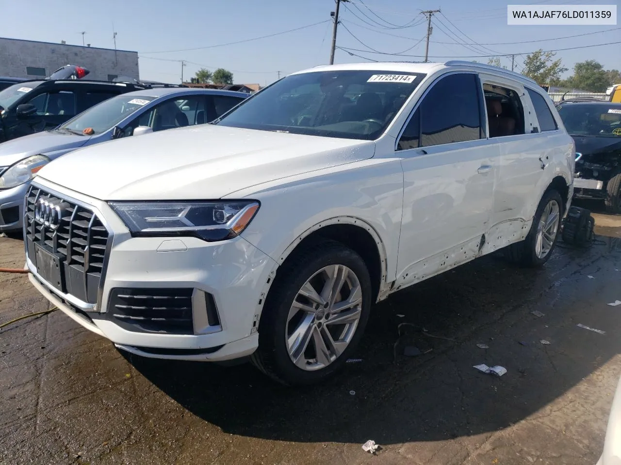 2020 Audi Q7 Premium VIN: WA1AJAF76LD011359 Lot: 71723414