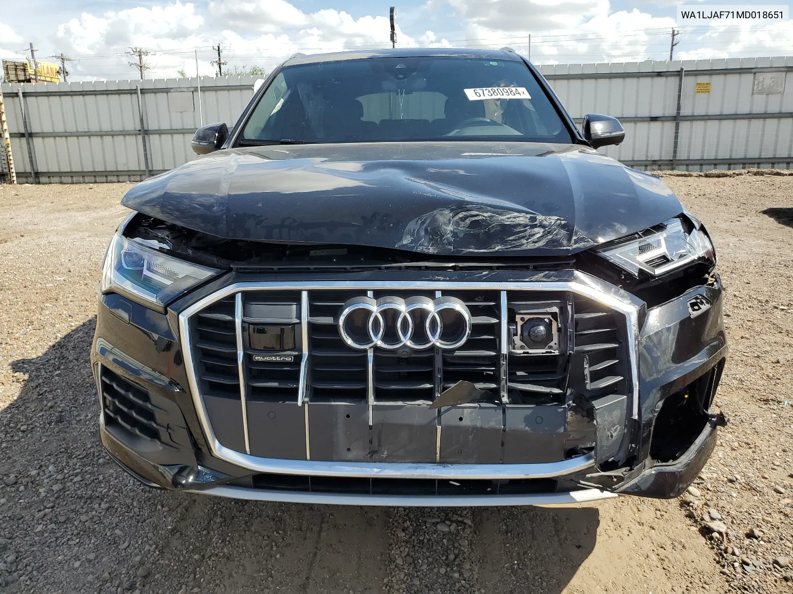 2021 Audi Q7 Premium Plus VIN: WA1LJAF71MD018651 Lot: 67380984