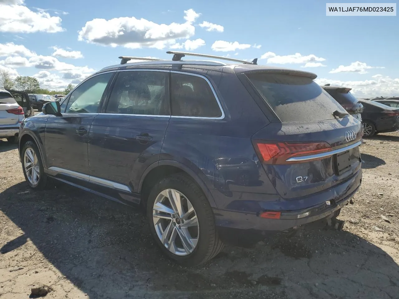 WA1LJAF76MD023425 2021 Audi Q7 Premium Plus