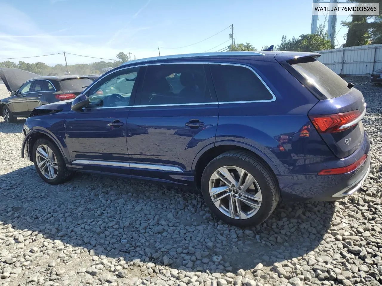 WA1LJAF76MD035266 2021 Audi Q7 Premium Plus