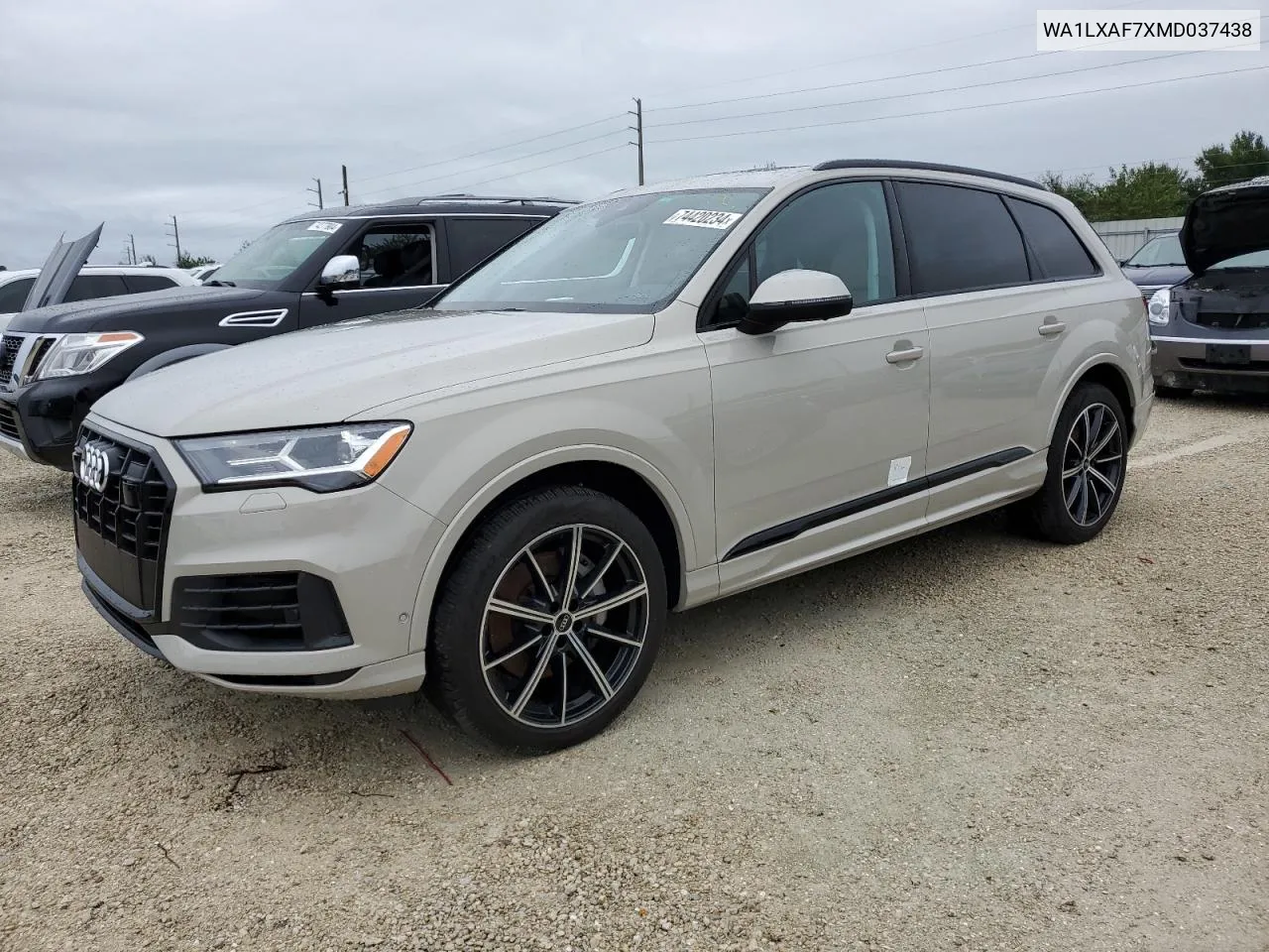 2021 Audi Q7 Premium Plus VIN: WA1LXAF7XMD037438 Lot: 74420234