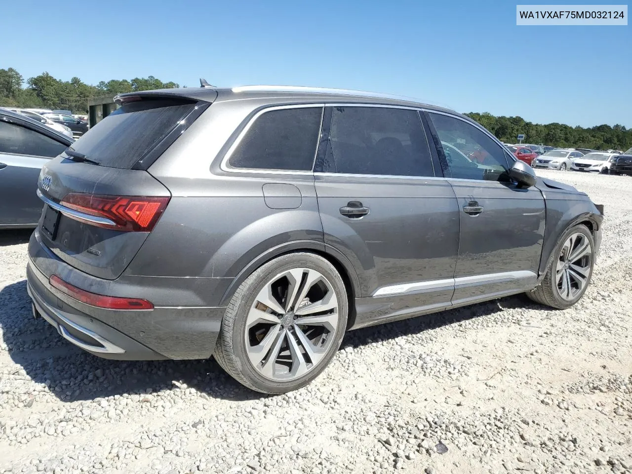 2021 Audi Q7 Prestige VIN: WA1VXAF75MD032124 Lot: 75764884