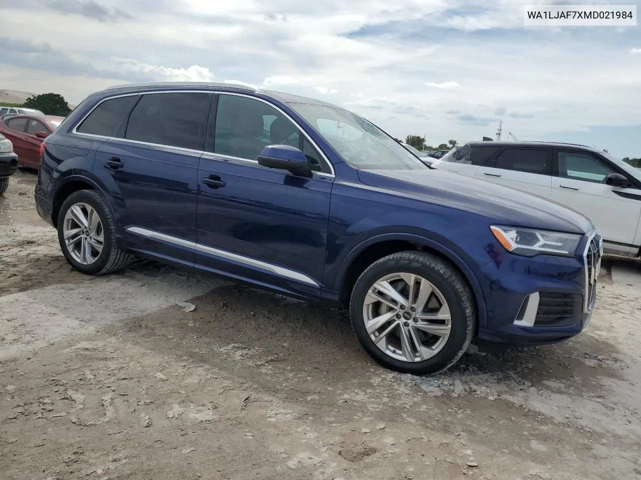 2021 Audi Q7 Premium Plus VIN: WA1LJAF7XMD021984 Lot: 76086204