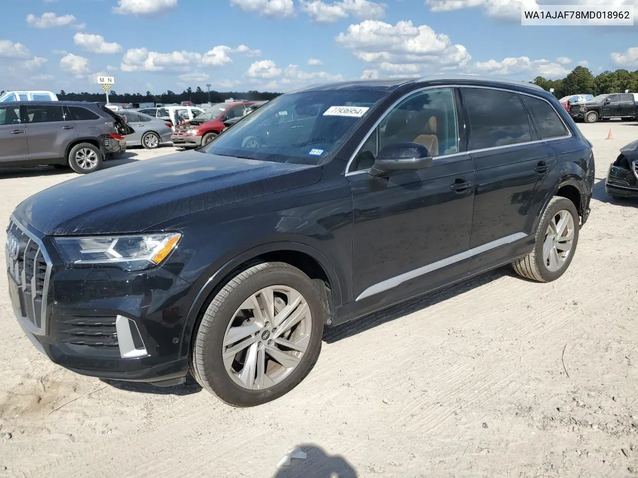 2021 Audi Q7 Premium VIN: WA1AJAF78MD018962 Lot: 77936954