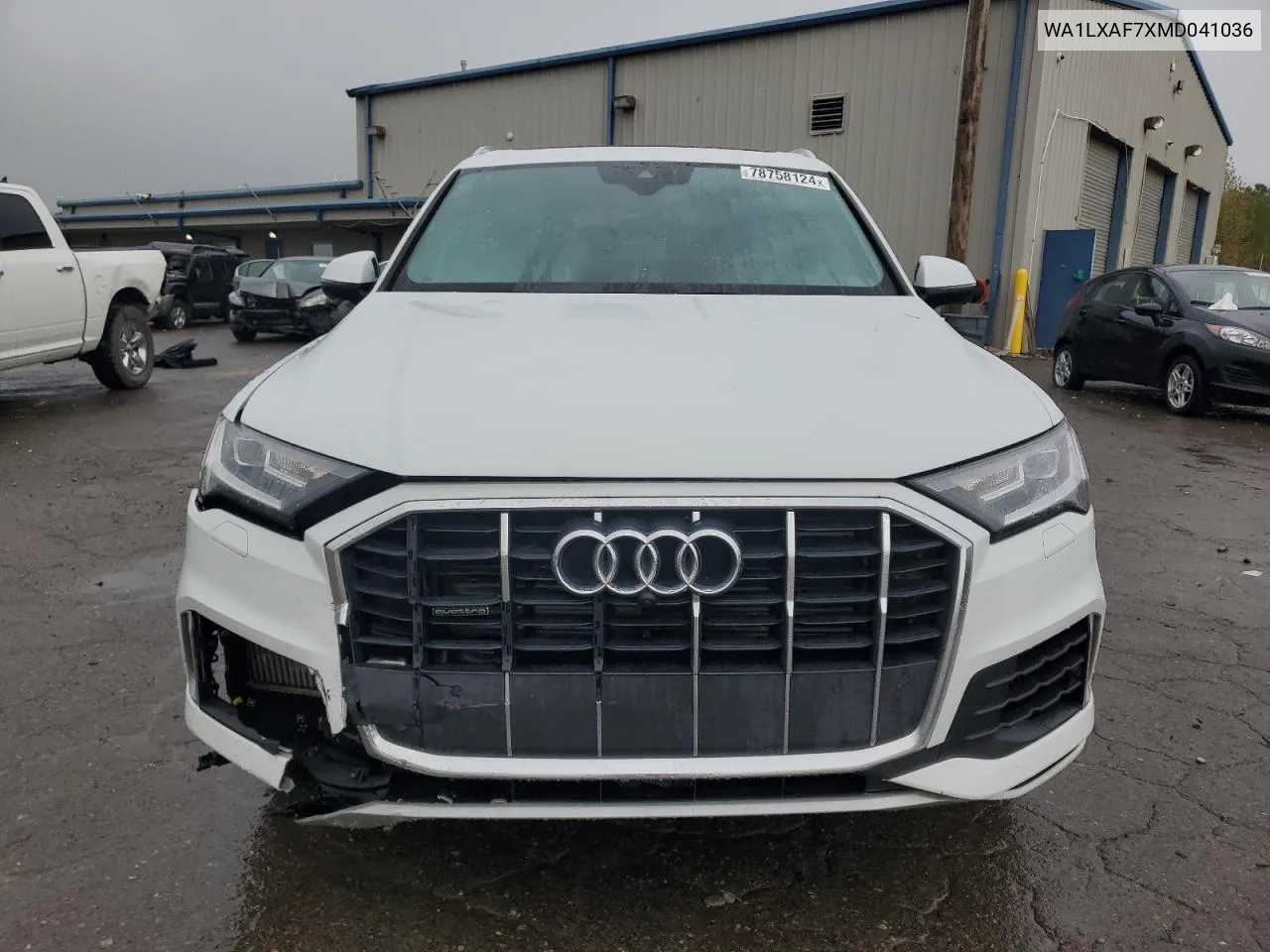 2021 Audi Q7 Premium Plus VIN: WA1LXAF7XMD041036 Lot: 78758124