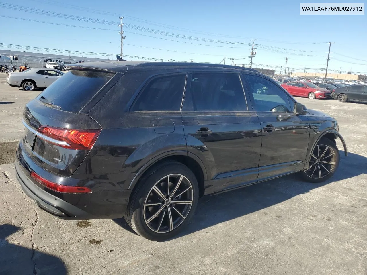 2021 Audi Q7 Premium Plus VIN: WA1LXAF76MD027912 Lot: 79413294