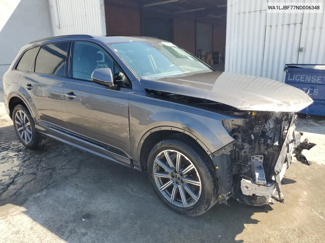 2022 Audi Q7 Premium Plus VIN: WA1LJBF77ND006348 Lot: 59534164