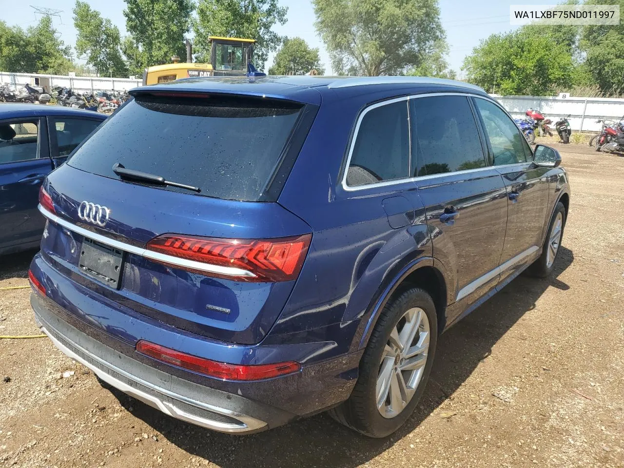 2022 Audi Q7 Premium Plus VIN: WA1LXBF75ND011997 Lot: 59895784