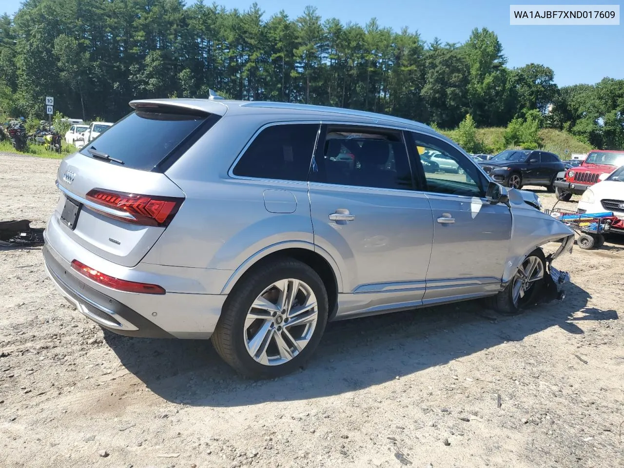 WA1AJBF7XND017609 2022 Audi Q7 Premium