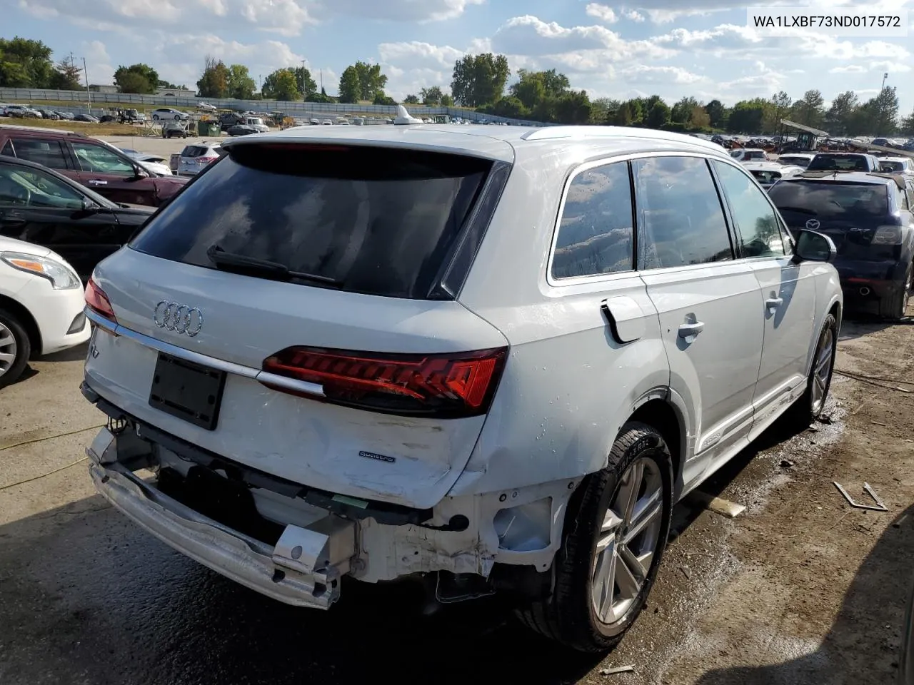 2022 Audi Q7 Premium Plus VIN: WA1LXBF73ND017572 Lot: 69627564