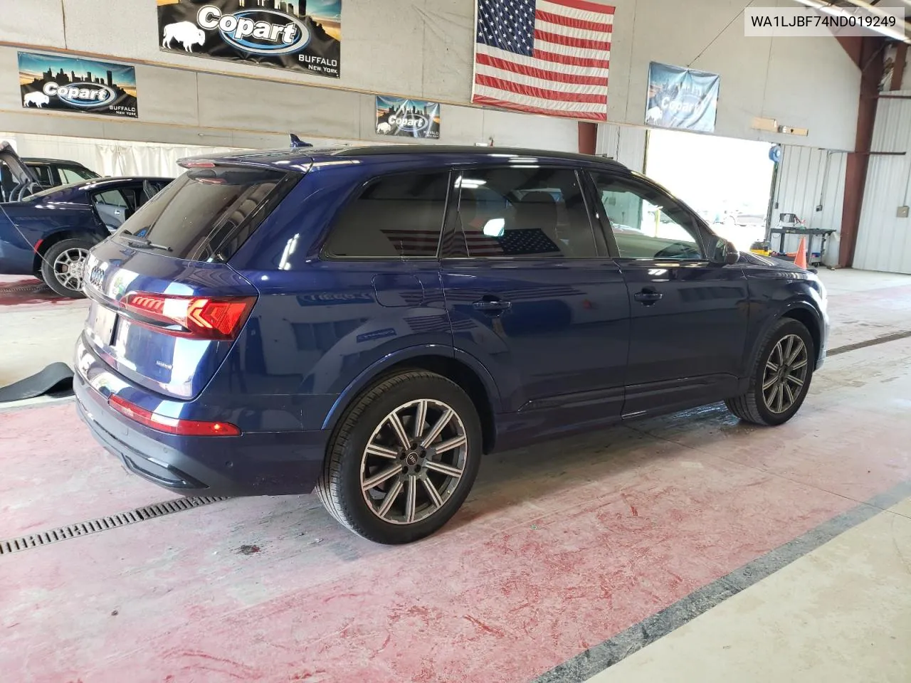 2022 Audi Q7 Premium Plus VIN: WA1LJBF74ND019249 Lot: 71255534