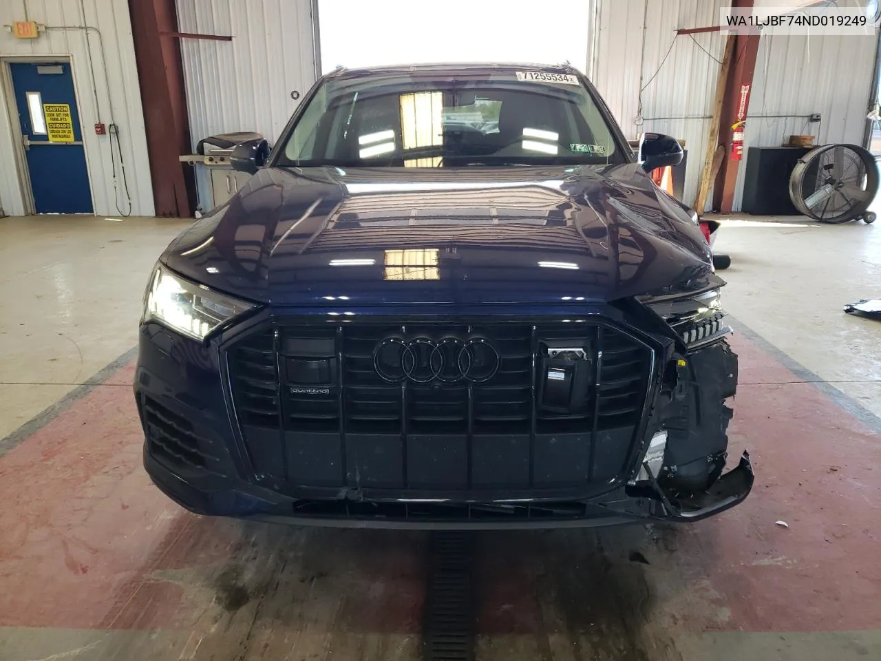 2022 Audi Q7 Premium Plus VIN: WA1LJBF74ND019249 Lot: 71255534