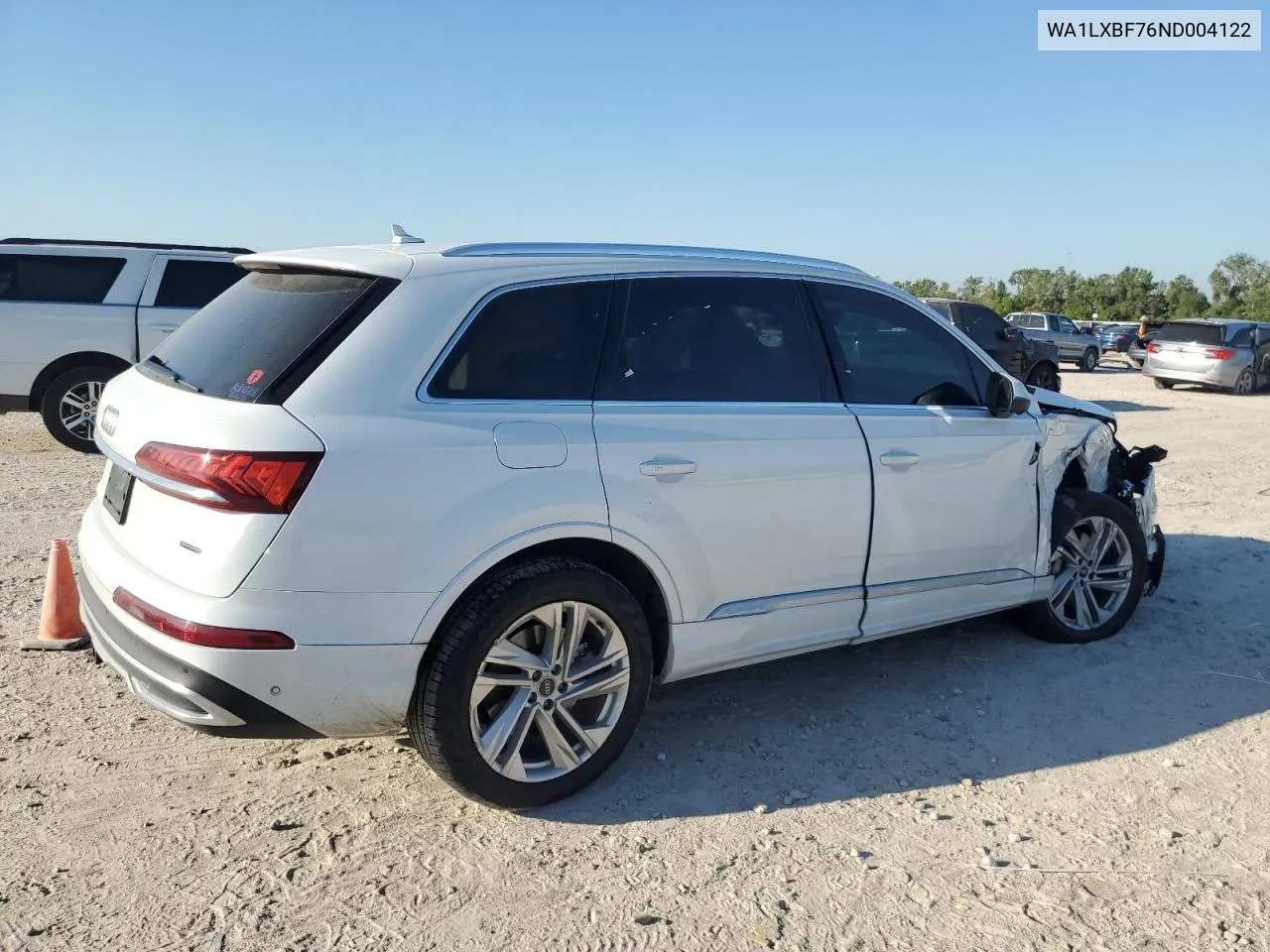 2022 Audi Q7 Premium Plus VIN: WA1LXBF76ND004122 Lot: 73606994