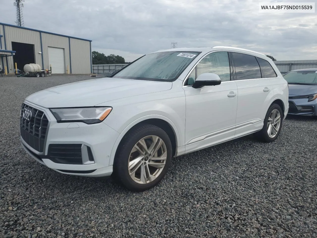 2022 Audi Q7 Premium VIN: WA1AJBF75ND015539 Lot: 73831014