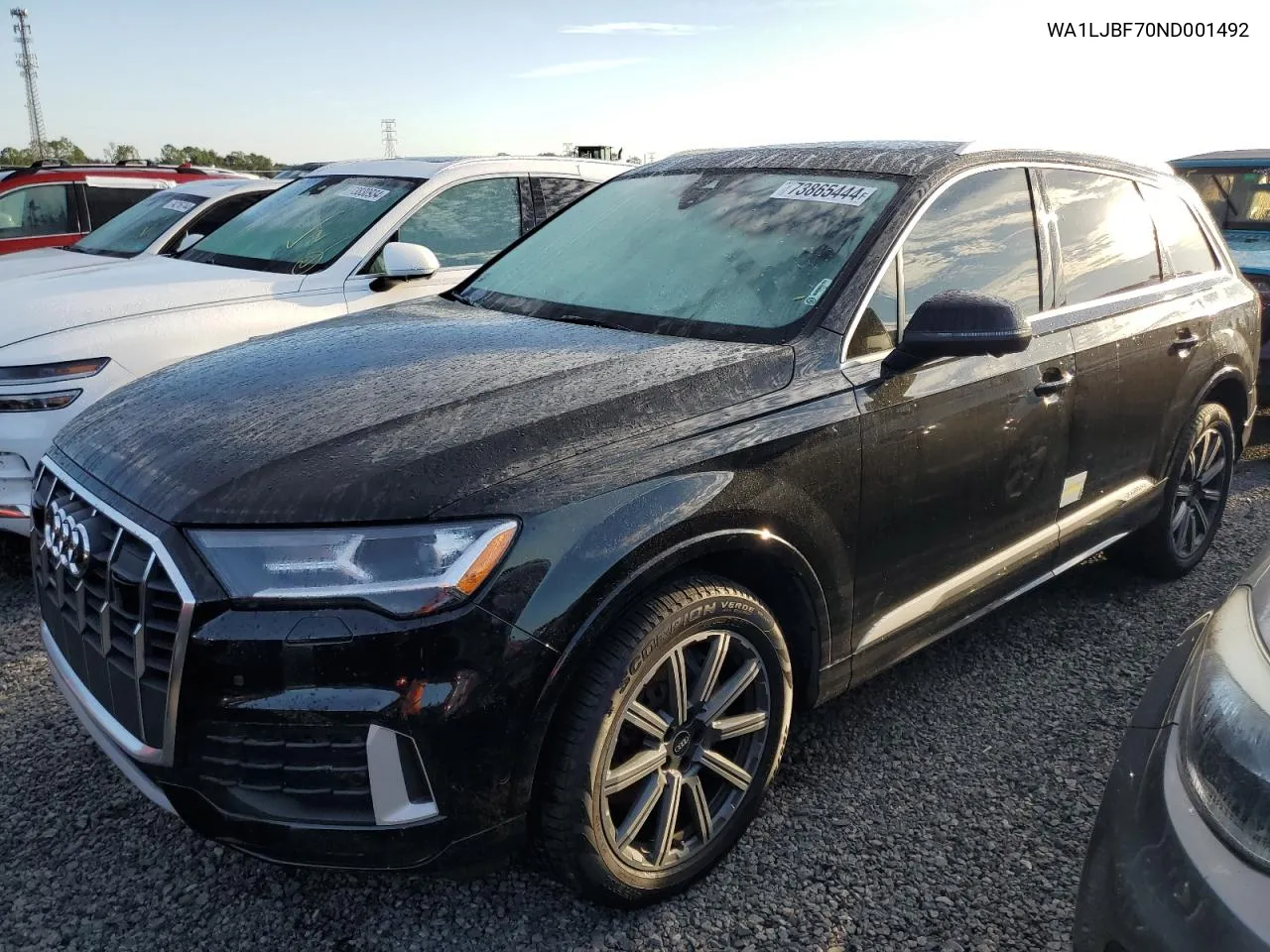 2022 Audi Q7 Premium Plus VIN: WA1LJBF70ND001492 Lot: 73865444