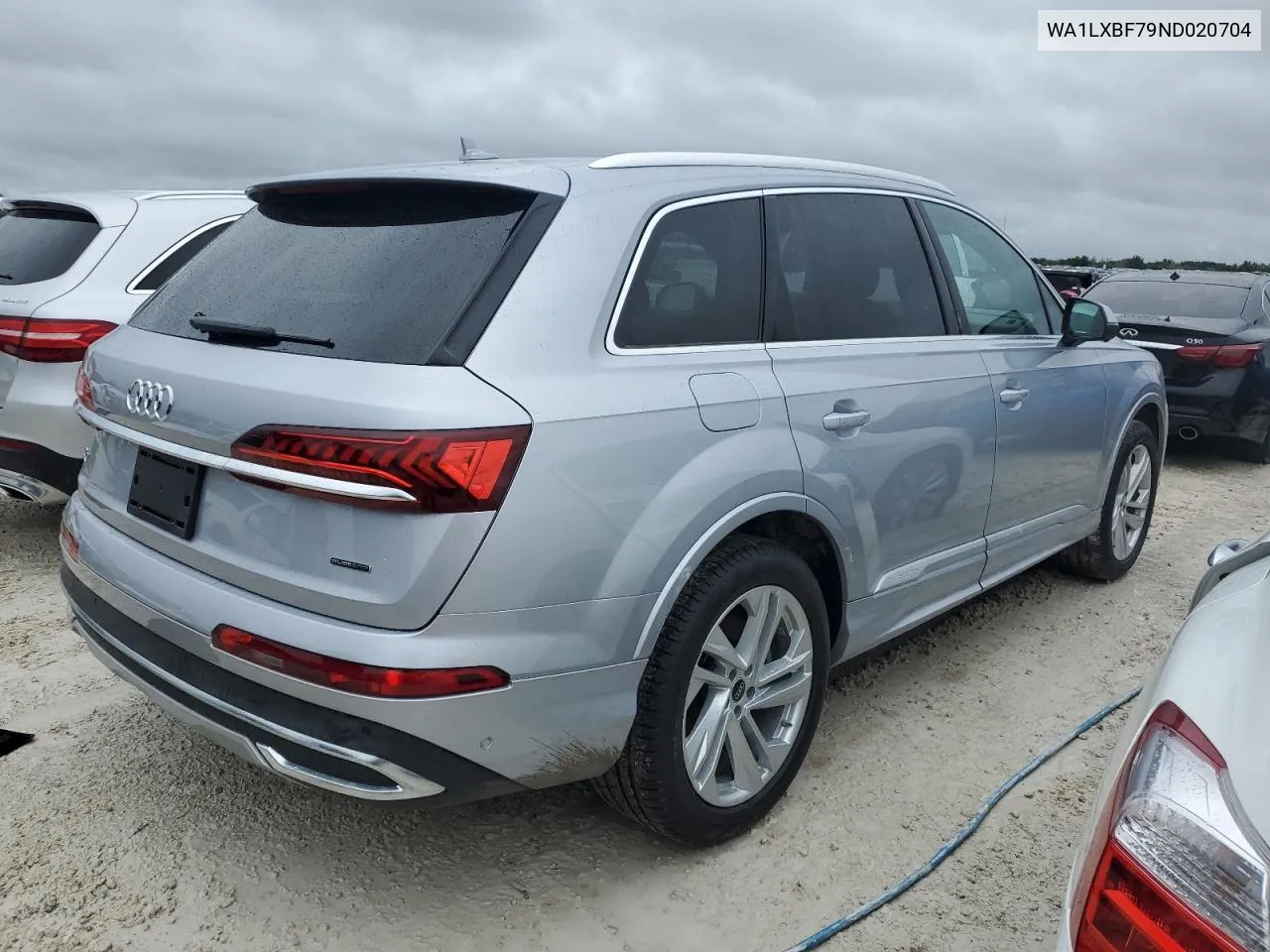 2022 Audi Q7 Premium Plus VIN: WA1LXBF79ND020704 Lot: 74129244