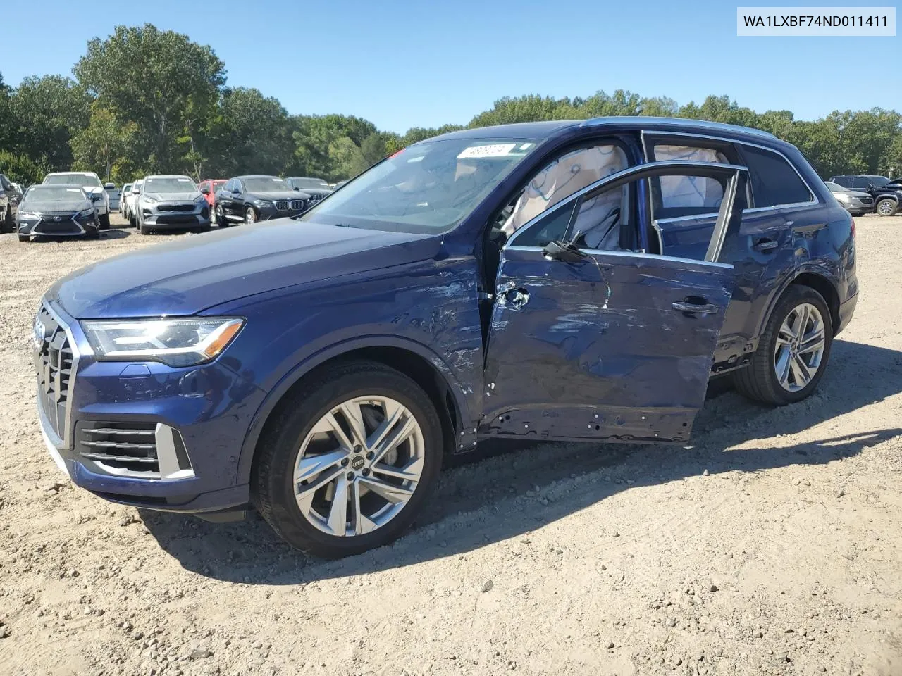 2022 Audi Q7 Premium Plus VIN: WA1LXBF74ND011411 Lot: 74809224